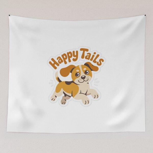 Item preview, ​Wiggly Happy Puppy Tails Design  designed and sold by Irinuca Gifts.