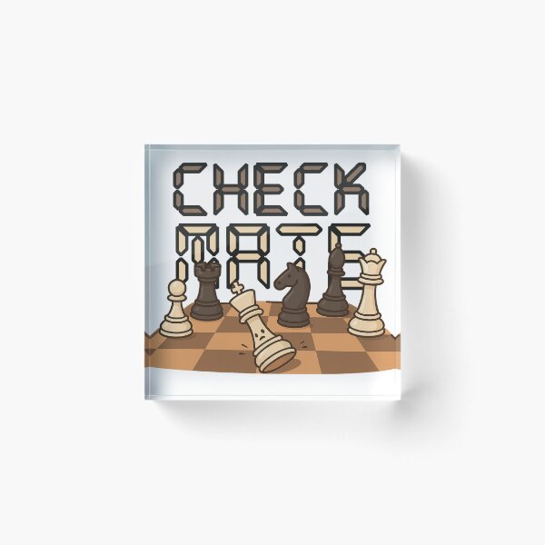 Item preview, Check Mate Chess Cartoon - Fallen King Chessboard Illustration designed and sold by JMKPrintPress.
