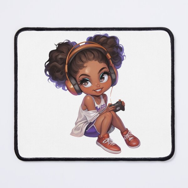 Item preview, Gamer Black Girl Chibi designed and sold by Lulunza.