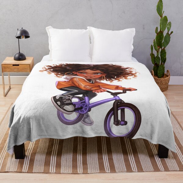 Item preview, Sporty Black Girl Biking Chibi designed and sold by Lulunza.