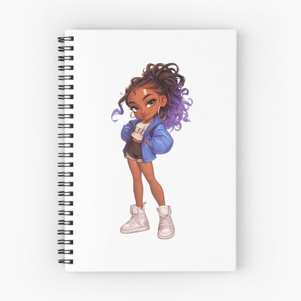 Item preview, Cool Black Girl Street Style Chibi designed and sold by Lulunza.