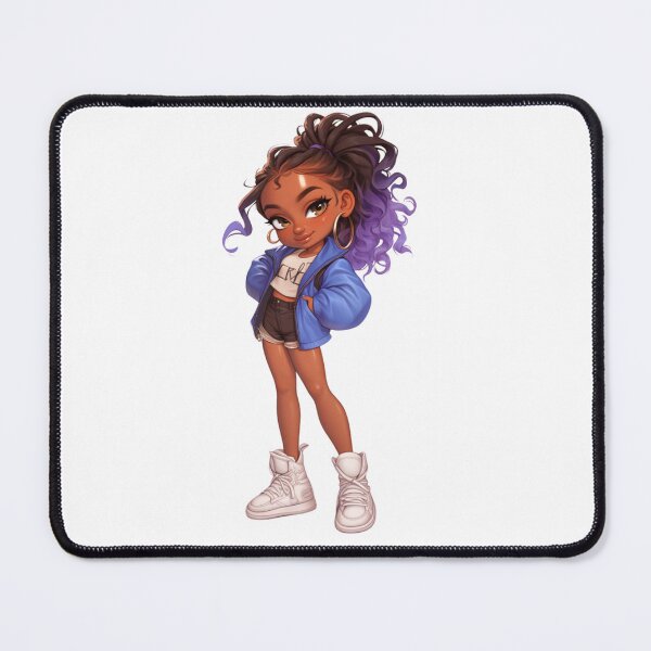 Item preview, Cool Black Girl Street Style Chibi designed and sold by Lulunza.