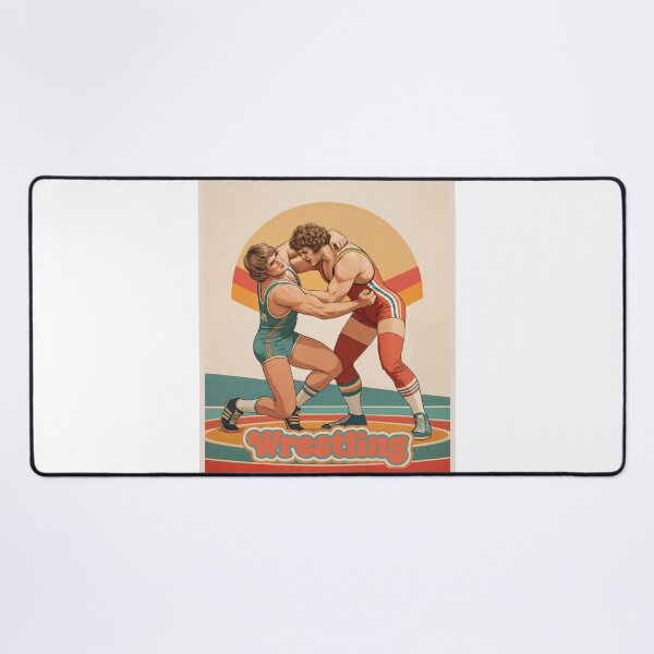 Artikelvorschau, Retro-Wrestling-Showdown – Wrestling-Ruhm im Vintage-Stil entworfen und verkauft von ForeverPrintsOK.