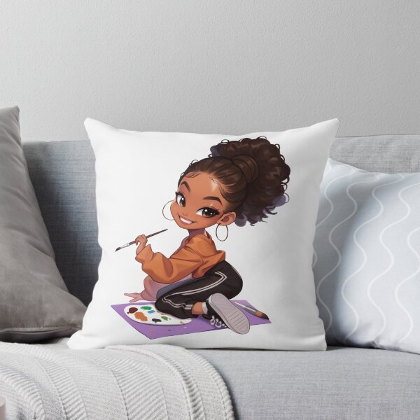 Item preview, Creative Black Girl Painting Chibi designed and sold by Lulunza.
