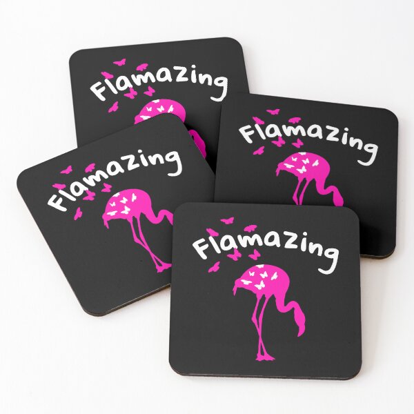 Item preview, Flamazing Pink Flamingo With Pink And White Butterflies designed and sold by Paulina Vanlife.