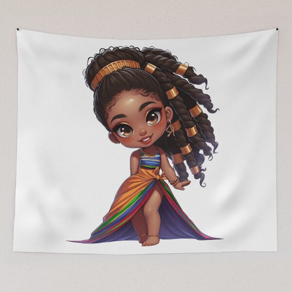 Item preview, African Princess Black Girl Chibi designed and sold by Lulunza.