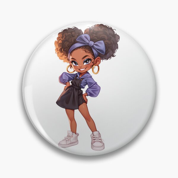 Item preview, Stylish Black Girl Fashion Chibi designed and sold by Lulunza.