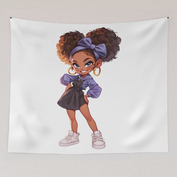 Item preview, Stylish Black Girl Fashion Chibi designed and sold by Lulunza.