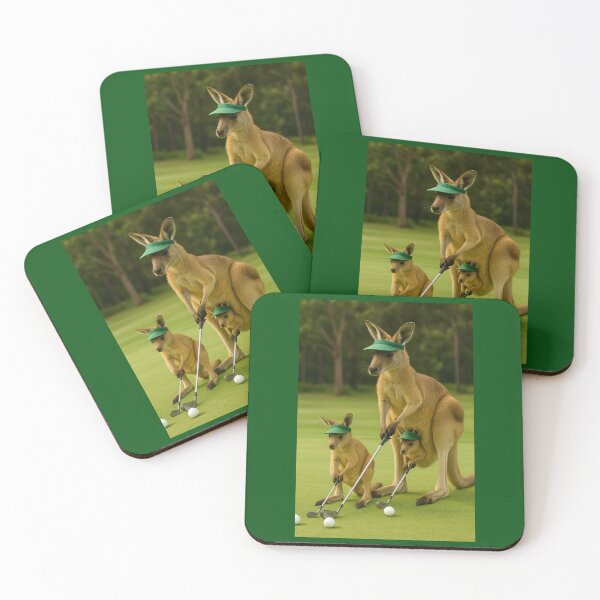 Item preview, Kangaroo Family Plays Golf designed and sold by Tridentulus.