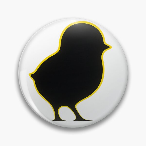 Item preview, Minimal Chick Icon – Black Silhouette on White (Kawaii) designed and sold by cabuks.