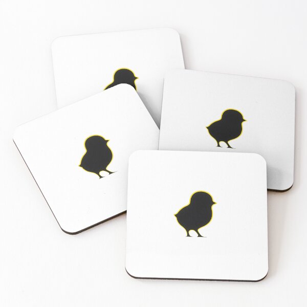 Item preview, Minimal Chick Icon – Black Silhouette on White (Kawaii) designed and sold by cabuks.