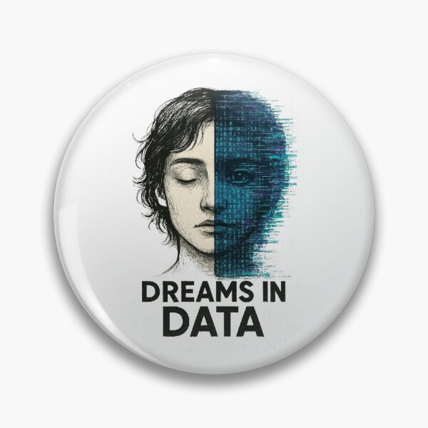 Item preview, Dreams in Data – Surreal AI Portrait with Glitch & Sketch Fusion designed and sold by Disipline.