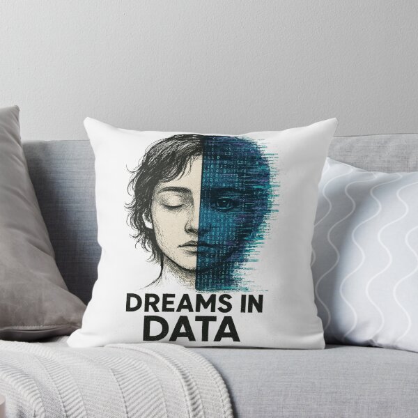 Item preview, Dreams in Data – Surreal AI Portrait with Glitch & Sketch Fusion designed and sold by Disipline.