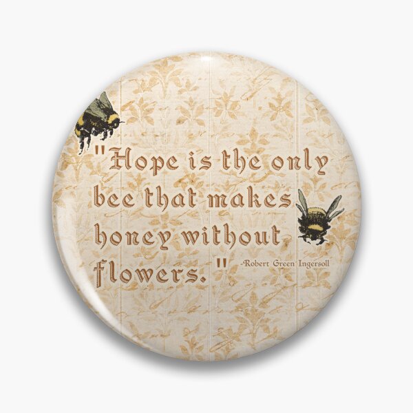 Item preview, "Hope is the only bee..." Quote Print | Vintage Literary Typography with Bees designed and sold by Folio and Field: Archival Art for Modern Living.