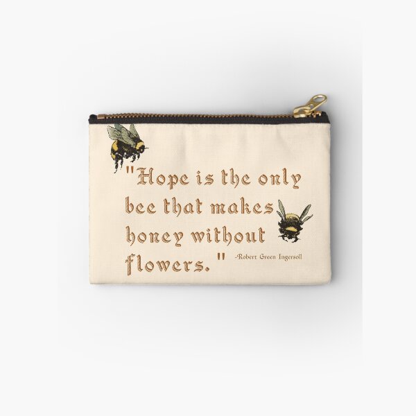 Item preview, "Hope is the only bee..." Quote Print | Vintage Literary Typography with Bees designed and sold by Folio and Field: Archival Art for Modern Living.