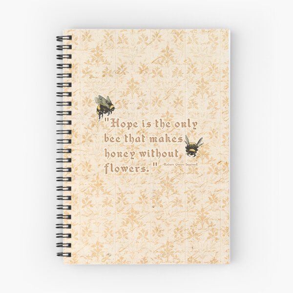 Item preview, "Hope is the only bee..." Quote Print | Vintage Literary Typography with Bees designed and sold by Folio and Field: Archival Art for Modern Living.