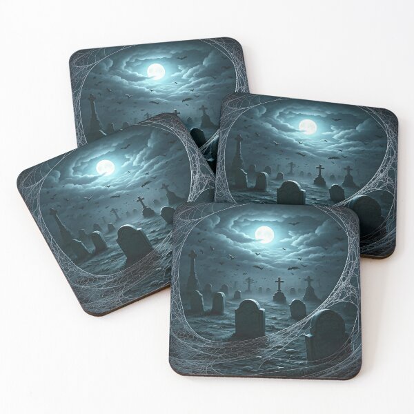 Item preview, Moonlit Silence: Forgotten Cemetery at Night designed and sold by PawPrintedArt.