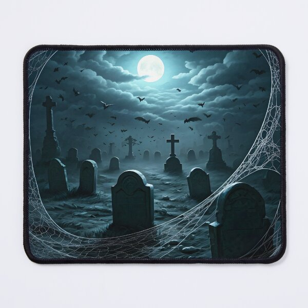 Item preview, Moonlit Silence: Forgotten Cemetery at Night designed and sold by PawPrintedArt.