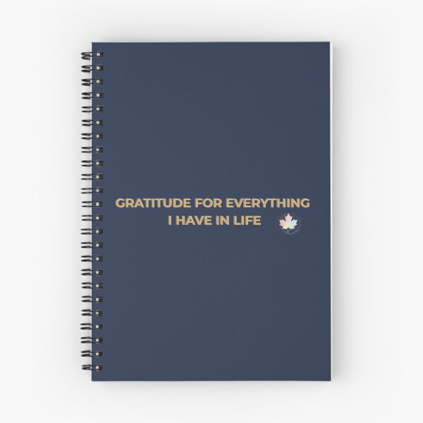 Item preview, Gratitude for Everything I Have in Life – Dark Pastel Elegant Navy & Gold Quote designed and sold by RISE Creations.