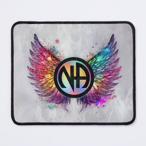 Item preview, “Freedom in Recovery” Narcotics Anonymous Winged Emblem | Rainbow Hope & Strength Art designed and sold by artistwill.