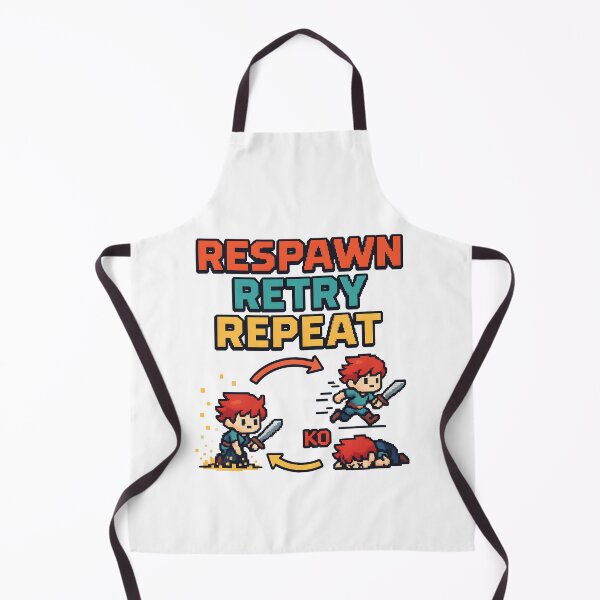 Item preview, Respawn Retry Repeat Gamer Motivation Pixel Art. designed and sold by The-T-In-Retro.