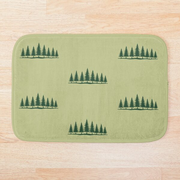 Item preview, Minimal Forest Silhouette – Evergreen Pine Tree Line Design in Green Tones designed and sold by NoctaHike.