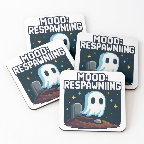 Item preview, Pixel Ghost Mood Respawning Gamer From The Grave Design. designed and sold by The-T-In-Retro.