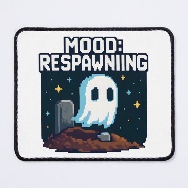 Item preview, Pixel Ghost Mood Respawning Gamer From The Grave Design. designed and sold by The-T-In-Retro.
