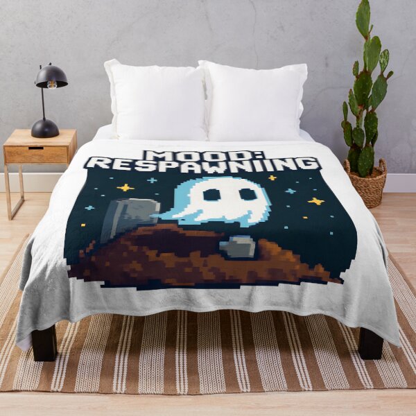 Item preview, Pixel Ghost Mood Respawning Gamer From The Grave Design. designed and sold by The-T-In-Retro.