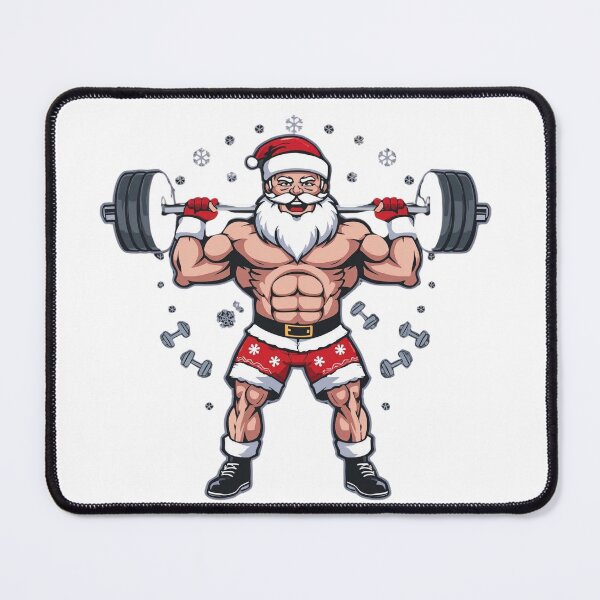 Item preview, Funny Santa Claus Weightlifting Christmas Gym T-Shirt – Merry Fitmas Workout Gift Idea designed and sold by AmineDigitalPro.