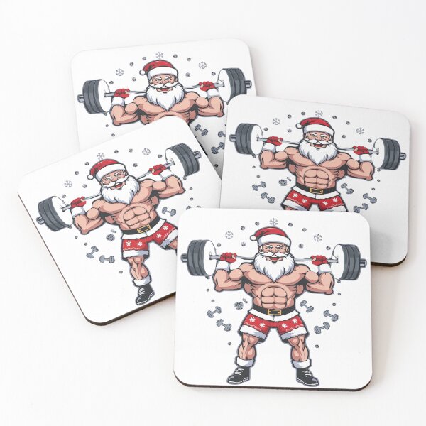 Item preview, Funny Santa Claus Weightlifting Christmas Gym T-Shirt – Merry Fitmas Workout Gift Idea designed and sold by AmineDigitalPro.