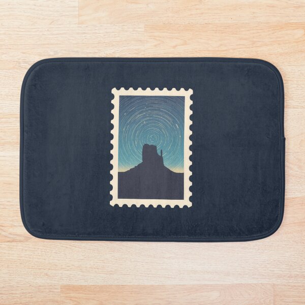Item preview, Sello de desierto con estelas de estrellas – Ilustración minimalista de paisaje nocturno designed and sold by NoctaHike.
