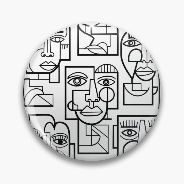 Item preview, Abstract Geometric Faces Seamless Pattern designed and sold by MySignatureItems.