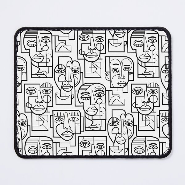 Item preview, Abstract Geometric Faces Seamless Pattern designed and sold by MySignatureItems.