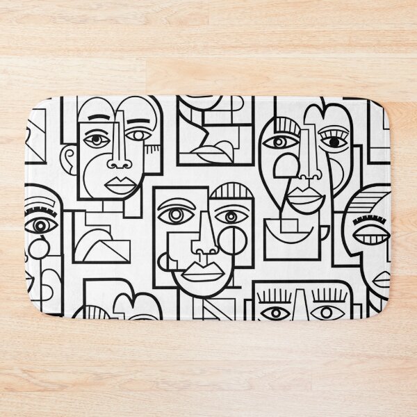 Item preview, Abstract Geometric Faces Seamless Pattern designed and sold by MySignatureItems.