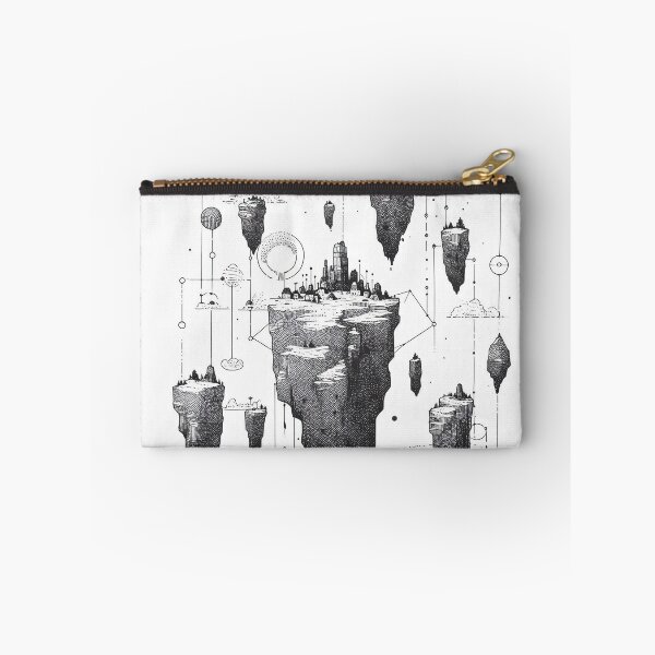 Item preview, Floating Islands Line Art – Minimal Fantasy Map in Black & White designed and sold by youkee.