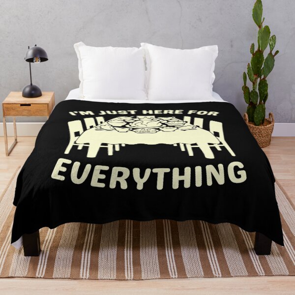 Item preview, I'm Just Here for Everything Funny Holiday Thankful Family designed and sold by DemureArtsy.