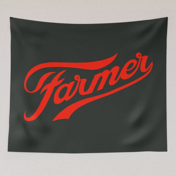 Item preview, Farmer - retro style in red designed and sold by gayishdesign.