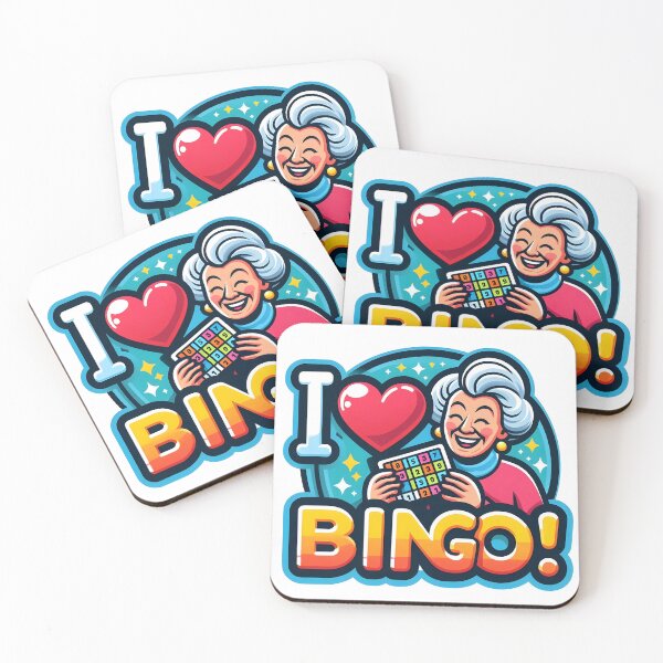 Item preview, I Love Bingo - Cheerful Women Bingo Player Design. designed and sold by The-T-In-Retro.