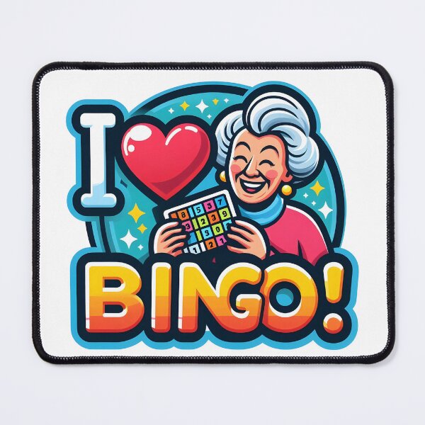 Item preview, I Love Bingo - Cheerful Women Bingo Player Design. designed and sold by The-T-In-Retro.