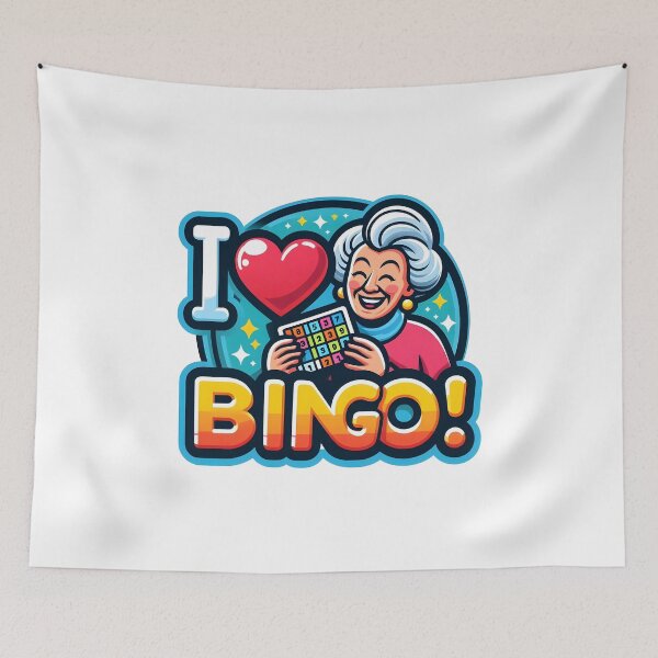 Item preview, I Love Bingo - Cheerful Women Bingo Player Design. designed and sold by The-T-In-Retro.