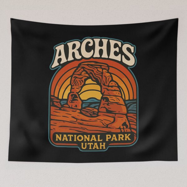 Item preview, Arches National Park Utah Retro Travel designed and sold by TomFrontierArt.