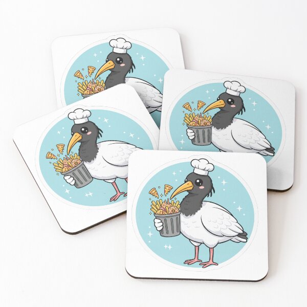 Item preview, Cute Bin Chicken Chef Sticker | Kawaii Ibis Bird Cooking Trash Decal designed and sold by DanniJordan.