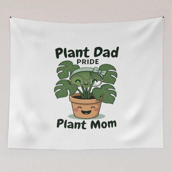 Item preview, Plant Dad and Mum Pride – Cute Monstera Cartoon Mug Design designed and sold by Dubaay.
