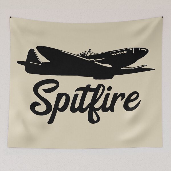 Item preview, Spitfire British WW2 Fighter Plane Flying Silhouette designed and sold by MilitaryMart.