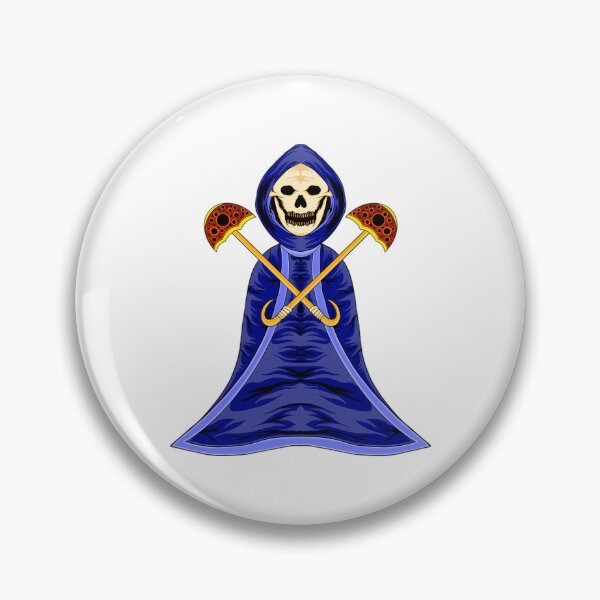 Item preview, Royal Blue Reaper with Twin Golden Axes designed and sold by MythWoot.