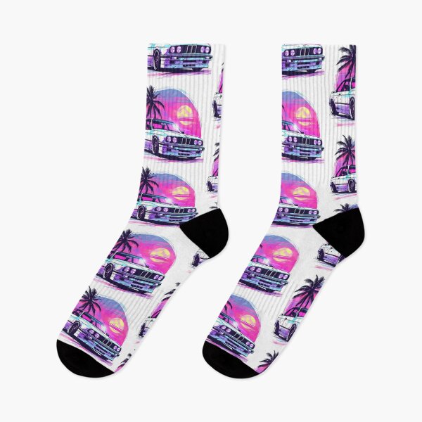 Item preview, Retro car with a vaporwave-style sunset designed and sold by Wawan35200.