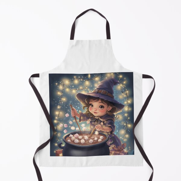Item preview, Hot Cocoa Witch — Cozy Christmas Witch Brewing Chocolate Magic — Kawaii Fantasy Holiday Art designed and sold by SmartyWonders.