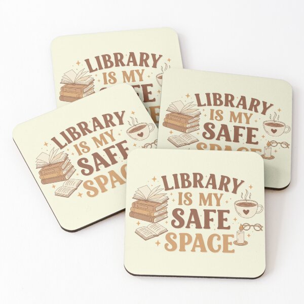 Item preview, Library Is My Safe Space – Cozy Book Lover Quote for Readers designed and sold by PunchDrop.