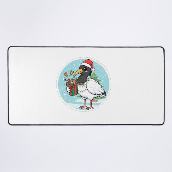 Item preview, Cute Christmas Bin Chicken Sticker | Festive Ibis Bird Santa Hat Decal designed and sold by DanniJordan.